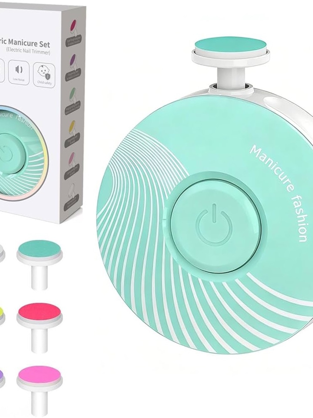 Electric Manicure Nail Trimmer - Mint Green